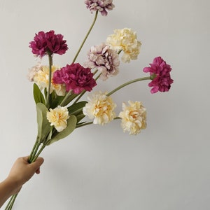 Real Touch Carnations DIY Wedding Flowers Silk Bridal Bouquets Wedding ...
