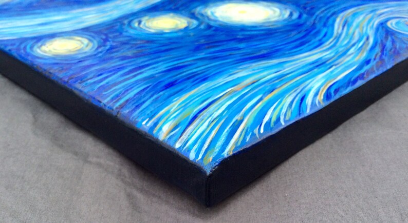Starry Night Sky Acrylic Painting 11x14 Etsy