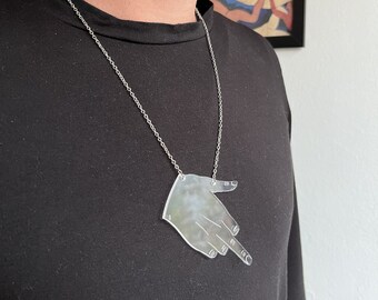 Anti Anxiety Necklace, Stress Relief Mindfulness Necklace, Minimalist Contemporary Art Amulet, Unique Jewelry Gift