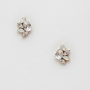 LISA | Crystal Bridal Stud Earrings, Bride Accessory, Wedding Jewelry, Bridal Jewelry, Gemstone Preciosa, Rhinestone post earring
