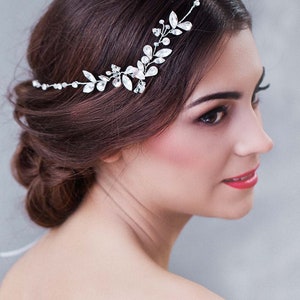 LORETTA / Tralce per capelli da sposa in cristallo, copricapo da sposa, accessorio per capelli da sposa, tralcio per capelli da sposa in cristalli, ornamento da sposa, corona da sposa immagine 2