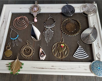 Earrings: African Dangles - metal, beaded, wooden, and plastic