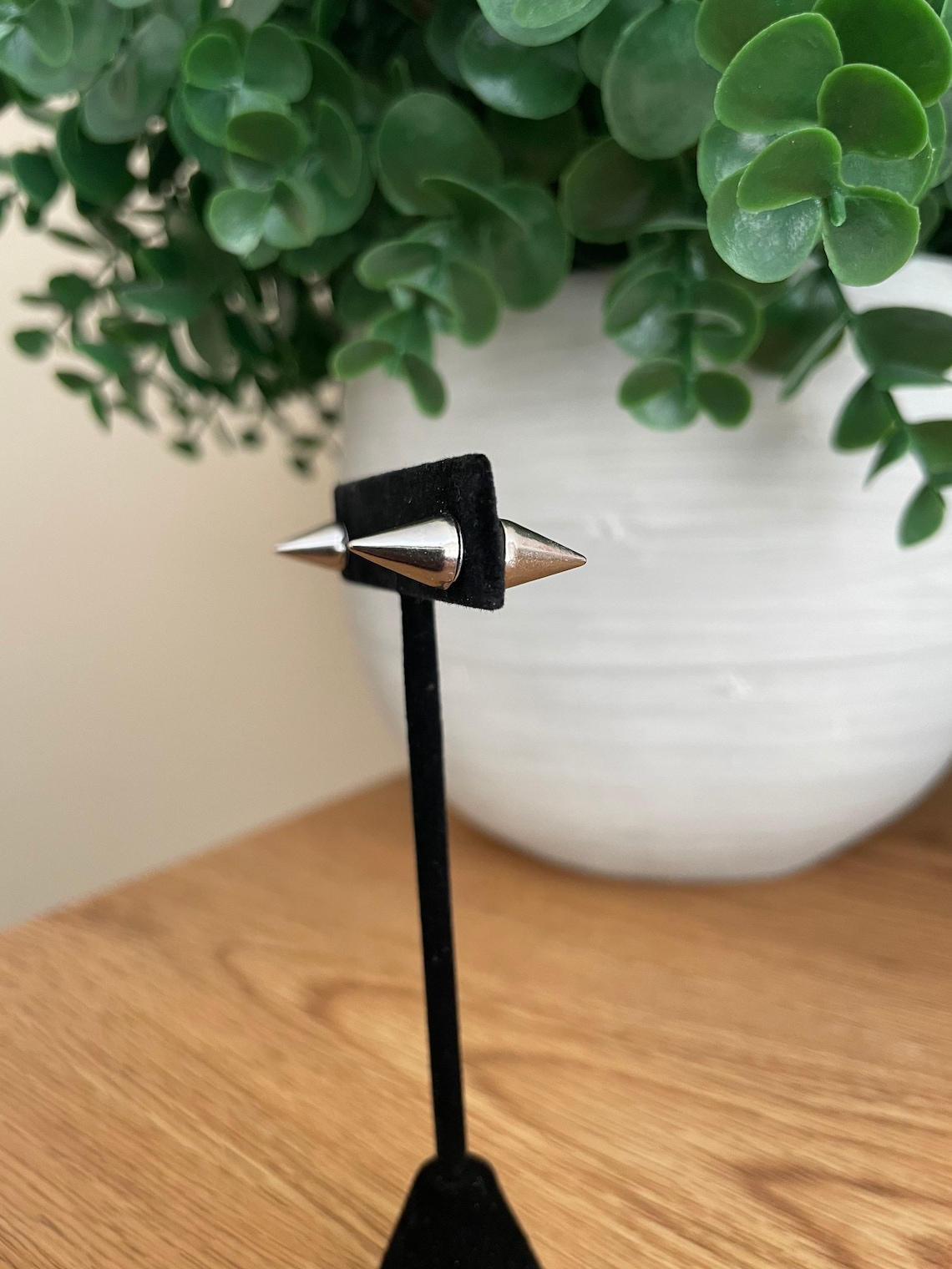 Silver Double Sided Spike Stud Earring Set/10mm Cone Etsy