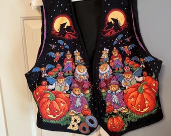 Halloween Reversible Vests Various Prints and Sizes 5 DIFFERENT VESTS