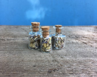 Witch Ball - Mini Protection - Mini Glass Bottle - Travel Protection - Herbal Protection - Protection Glass Ball - Witch Glass Ball