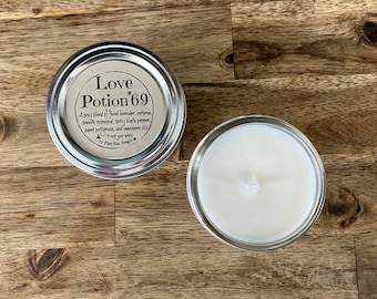 Love Potion Candle - Aromatherapy Soy Candle - Essential Oils Soy Candle - Handmade Soy Wax Candle - All Natural Soy Candle - Sexy Candle