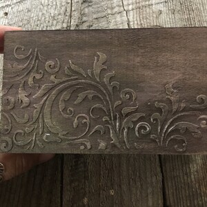 Hand Painted Incense Box: Small Wooden Storage