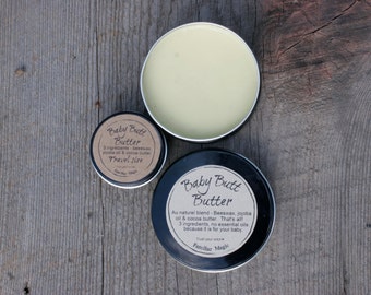 Natural Baby Gift Set - Baby Butt - Diaper Cream - Natural Healing Balm - Baby Bum - Natural Dry Skin Cream - Natural Baby Powder