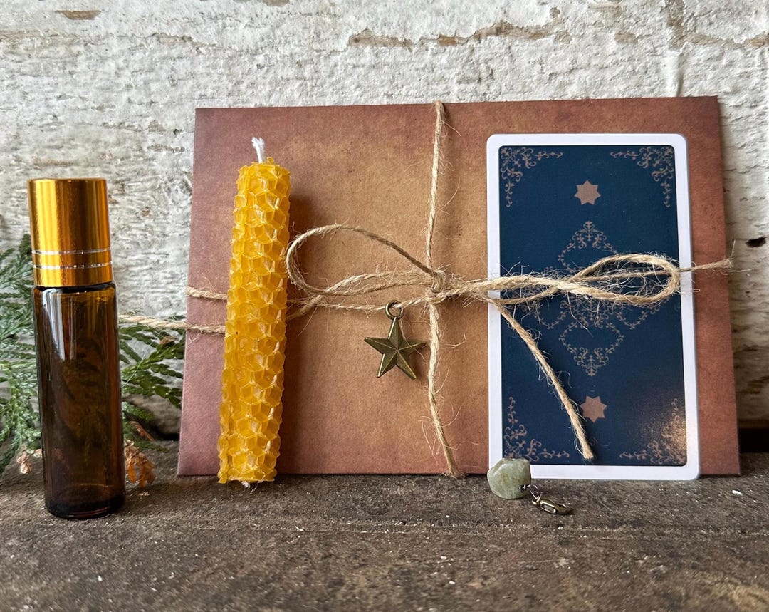 Etsy Ritual Mini Ritual Kit | Grounding Ritual Set | Essential Oil Roller, Beeswax ...
