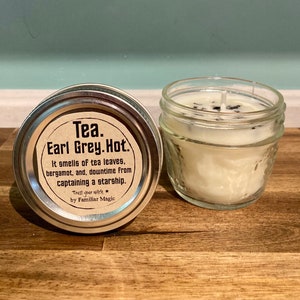 Star Trek Kerze - Aromatherapie Kerze - Gentle Grey Kerze - Aromakerze - Ätherische Öle Sojakerze - Handgefertigte Sojawachskerze - Ganz natürliche Sojakerze