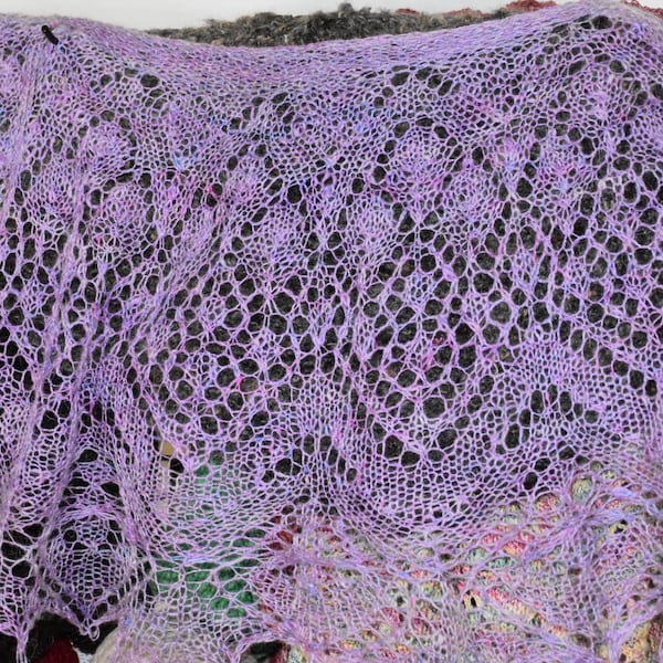 beaded silver shawl