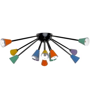 Flush Mount Sputnik Ceiling Light Lamp SCOPPIARE , Multicolour Mid Century Sputnik Low Ceiling Lamp Hallway Kitchen 12 light InscapesDesign