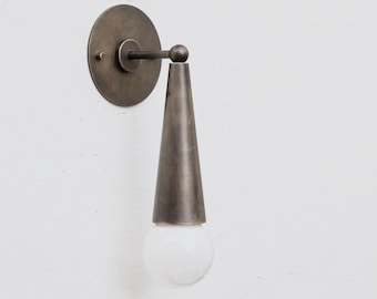 Handmade Brass Wall Sconce, Stilnovo CAMPANA Style, Vintage Lighting