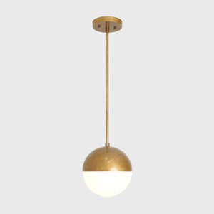 Modern Ceiling Pendant Light ,  Modern Bolle Glass Ceiling Lamp , Brass Handmade Ceiling Light ,  Glass Globe Pendant Light