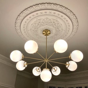 Gorgeous Mid Century Sputnik Chandelier Light Lamp , Large Modern HELIO Handmade Ceiling Pendant Light Lamp Dining Hallway Kitchen 9 Light