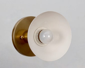 Modern Wall Light Lamp BOLIVAR 1 light , Contemporary Brass Bathroom Vanity Wall Sconce Light Hallway