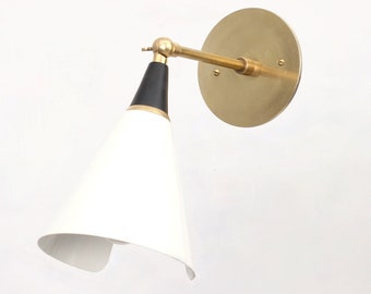 Vintage Inspired SCICCOSO BEBE Brass Wall Sconce Lamp Light  , Handcrafted Wall Lamp Light Reading Lamp Inscapes Design