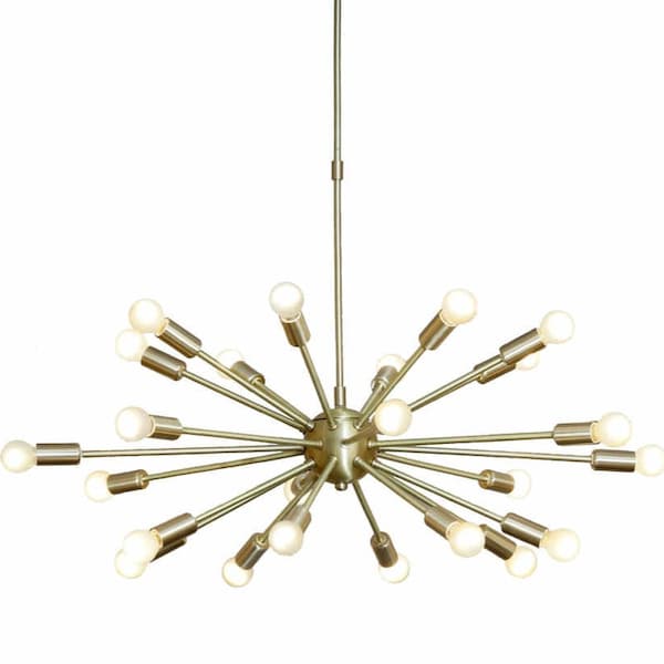 Mid Century Handmade Brass NEBULA Sputnik Chandelier 24 light , Mid Century Ceiling Pendant Light Lamp 32inch