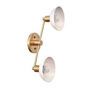 2 Arm Wall Light Modern Brass Lamp Sconce BOLIVAR , Flush Mount Low Ceiling Light Lamp Bathroom Vanity Wall Sconce Light Hallway Passage