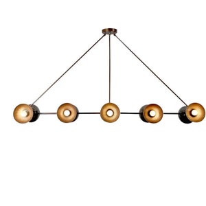 10 light Modern Industrial Handcrafted Brass Pendant Light , Large Statement BOLIVAR Suspension Ceiling Light , Contemporary Chandelier