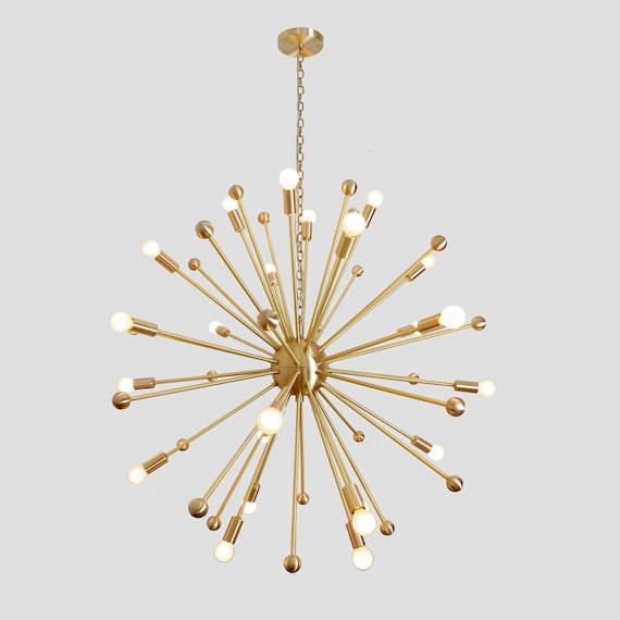 Large Statement Chandelier Mid Century Modern Sputnik Chandelier Kara Ceiling Lamp Starburst Chandelier Light