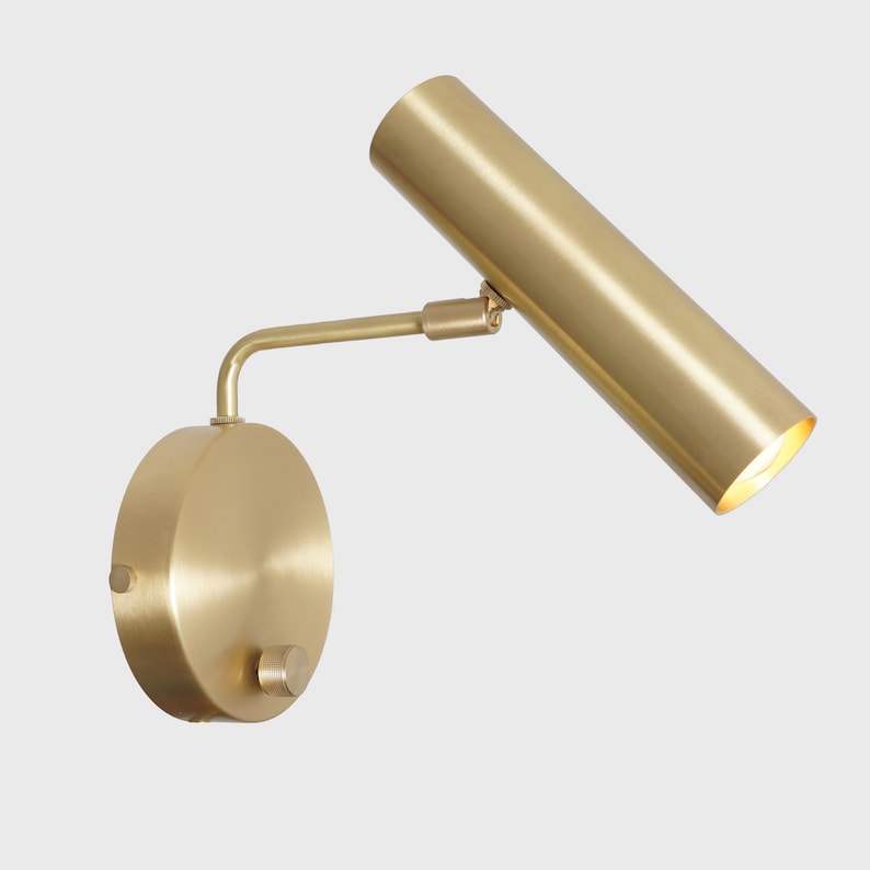 Contemporary Lindi Fluted Wall Sconce Modern Brass Reading Etsy Hong Kong