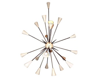 Custom Listing Richard: Large Statement Mid Century Starburst Chandelier Light
