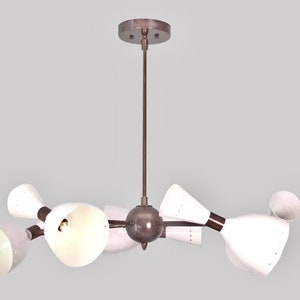 Mid Century Sputnik Kronleuchter DIABOLO Stilnovo Deckenleuchte Lampe, italienische Stilnovo Kronleuchter Deckenleuchte Licht Esszimmer 5 Licht Bild 5