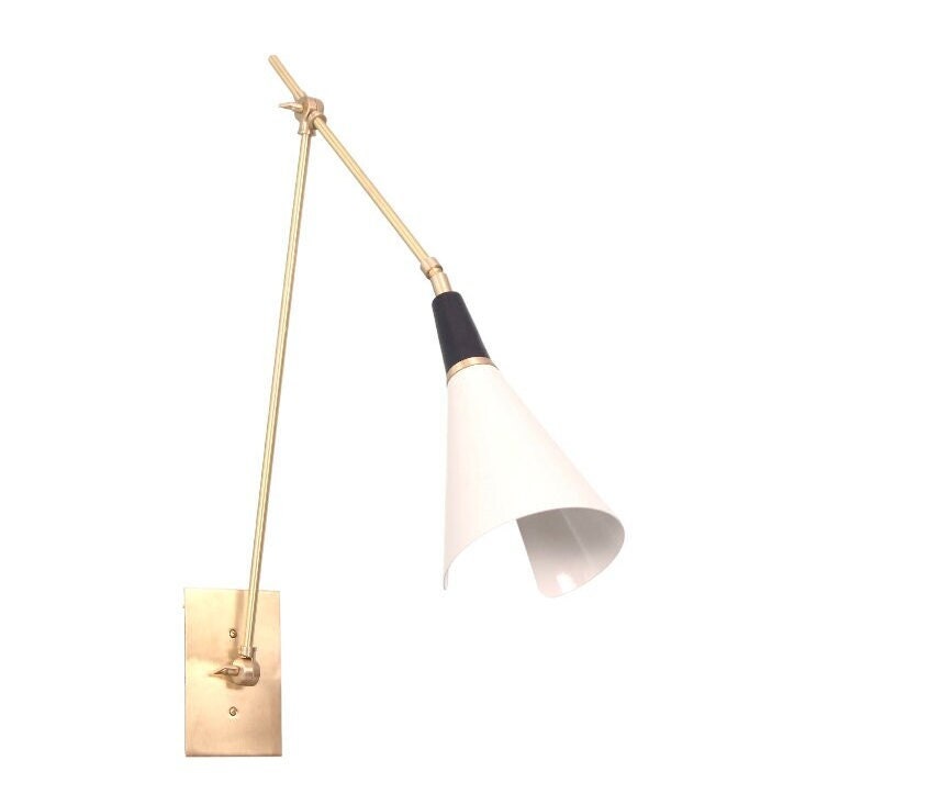 Adjustable Brass Wall Lamp Handmade Vintage SCICCOSO II Wall Lamp , Handcrafted Wall Lamp Light Magari Kitchen Bedside Bathroom Reading