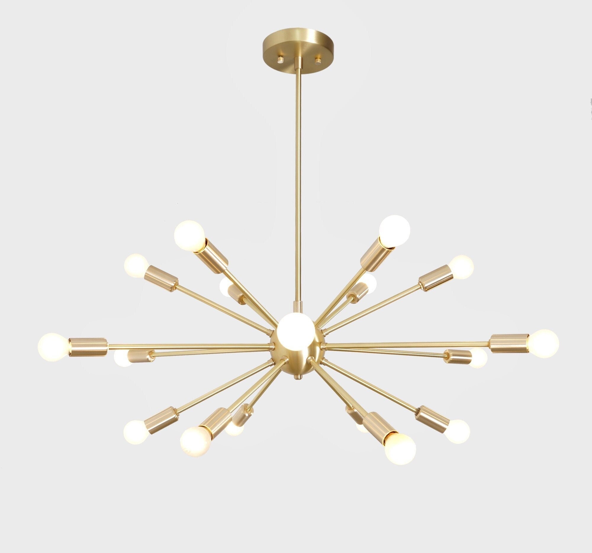 passagier hebben Schilderen Mid Century Sputnik Chandelier Modern Handmade CLASSIC Brass - Etsy