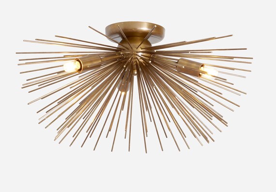 Custom Listing Charee Mid Century Modern Flush Mount Urchin Ceiling Lamp