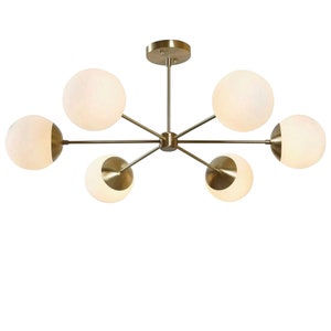 Gorgeous Mid Century Sputnik Chandelier Light Fixture Helio 3 ,  Modern Handmade Chandelier Ceiling Light Lamp Dining 6 Light InscapesDesign