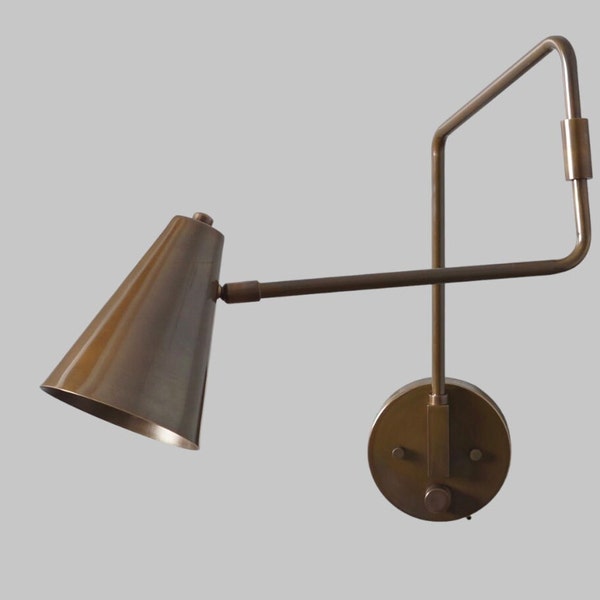 Mid Century Wandleuchte Swing Arm Wandlampe Licht Wandleuchter, moderne Wandleuchte Messing italienische Lampe Leuchte Küche Nachttisch Lounge Bibliothek