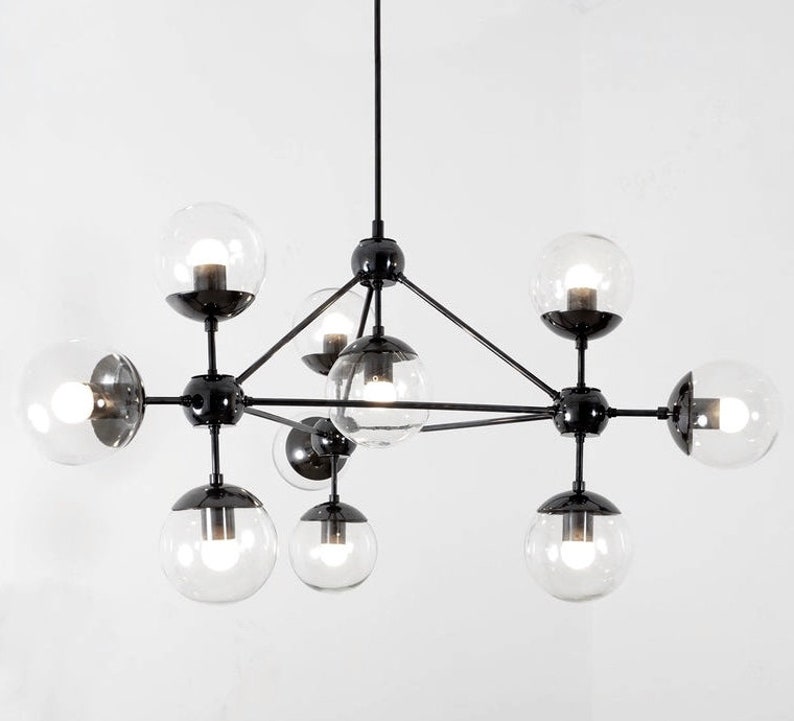 Large Modern Statement Chandelier Tracey Ceiling Light Image 0 Blackened Brass