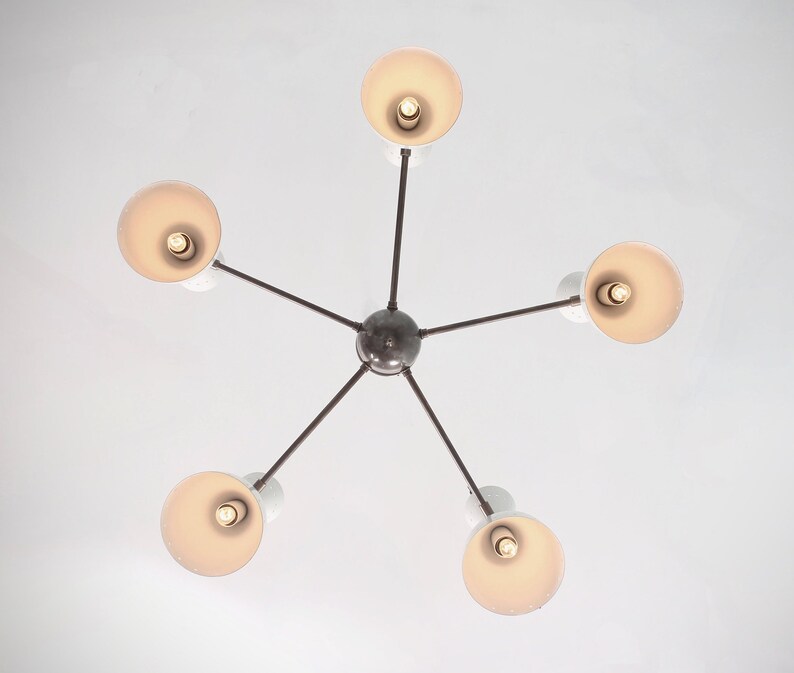 Mid Century Sputnik Kronleuchter DIABOLO Stilnovo Deckenleuchte Lampe, italienische Stilnovo Kronleuchter Deckenleuchte Licht Esszimmer 5 Licht Bild 8