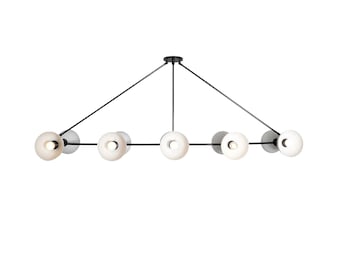 Statement Ceiling Pendant BOLIVAR , Large Modern Brass Ceiling Light , Suspension Ceiling Light , Contemporary Chandelier