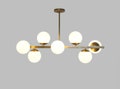 Modern Linear Ceiling Pendant Light Grace II , Minimalist Modern Ceiling Lamp Globe Chandelier Kitchen Dining Room 7 light