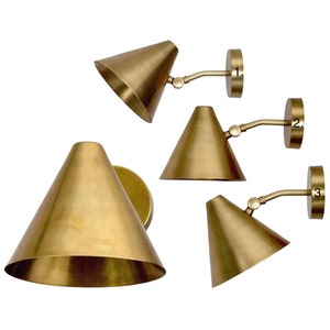 Modern Adjustable Wall Lamp Light Sconce CONO 2 , Handmade Brass Ceiling Spot Light Lamp , Flush Mount Light Low Ceiling Lamp Hall Entrance