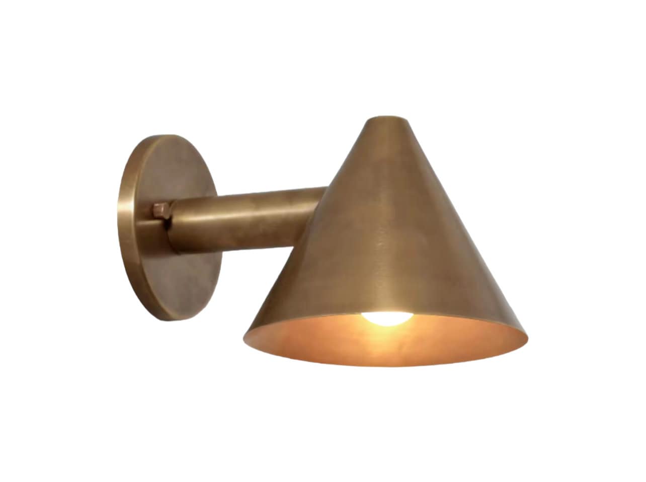 Modern Brass Wall Lamp Light CONO , Handmade Brass Outdoor Light Lamp Down Lighter , Flush Mount Light Low Ceiling Lamp Hallway Entrance
