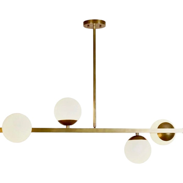 Zeitgenössische GRACE-Linear-Deckenleuchte-Lampe, minimalistische Anmut-moderne Kugel-Leuchter-Deckenleuchte-Küche, die 4 Licht speist