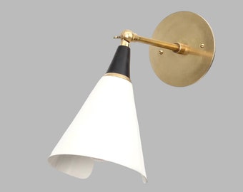 Vintage geïnspireerde SCICCOSO BEBE messing wandkandelaar lamp licht, handgemaakte wandlamp licht leeslamp Inscapes ontwerp