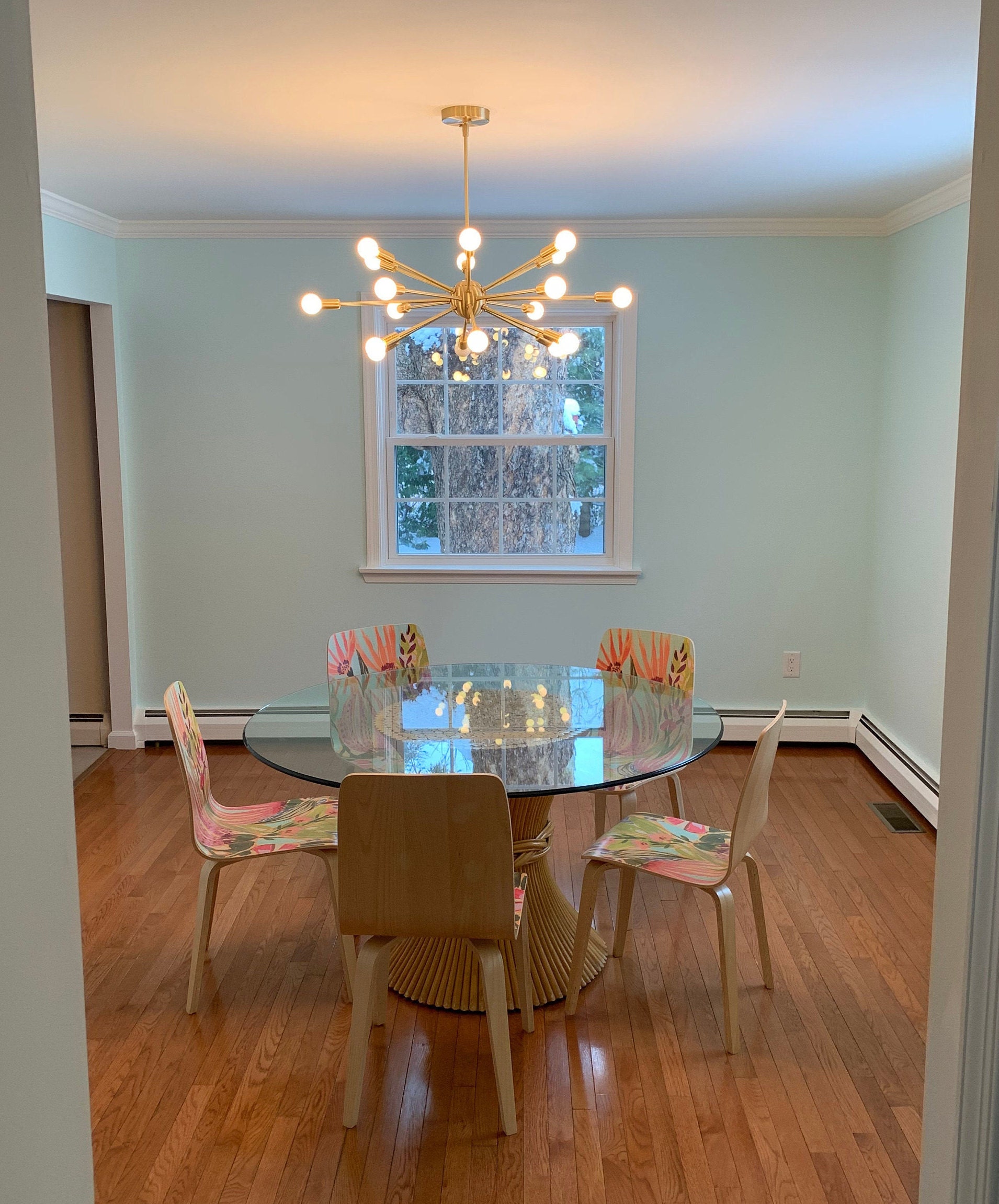 ミッドセンチュリースプートニクシャンデリア、モダンハンドメイド