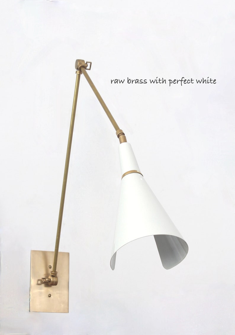 Brass Wall Lamp, Handmade Vintage Inspired SCICCOSO Brass Wall Lamp, Handcrafted Wall Lamp Light zdjęcie 6