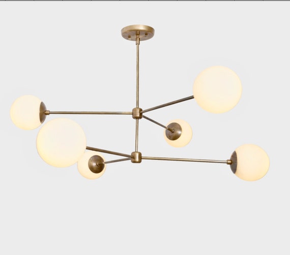 Mid Century Sputnik Chandelier , Modern Handmade CLASSIC Brass Sputnik  Ceiling Light Fixture Lamp 18 Light 32inch 