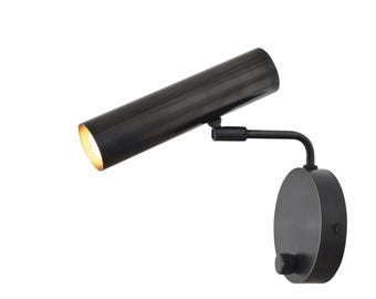 Contemporary Lindi Fluted Wall Sconce Modern Brass Reading Lamp Wall Light