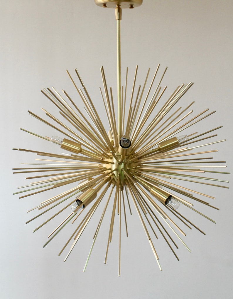 Mid Century Modern Starburst Chandelier Sputnik Ceiling Lamp Etsy