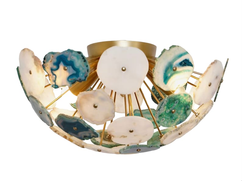 Gorgeous Flush Mount Sputnik Agate Ceiling Lamp Light , STELLAR 2 Low Ceiling Light Lamp 4 lights image 4