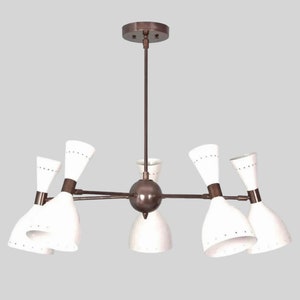 Mid Century Sputnik Kronleuchter DIABOLO Stilnovo Deckenleuchte Lampe, italienische Stilnovo Kronleuchter Deckenleuchte Licht Esszimmer 5 Licht Bild 1