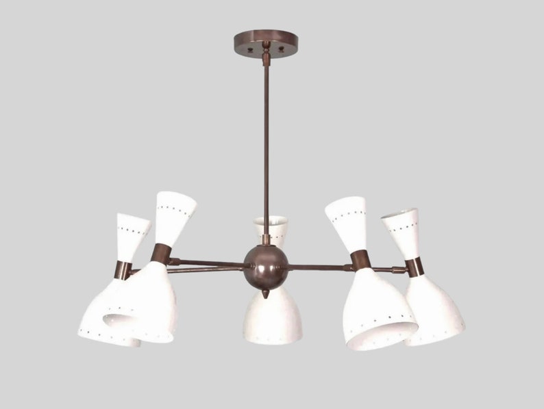 Mid Century Sputnik Kronleuchter DIABOLO Stilnovo Deckenleuchte Lampe, italienische Stilnovo Kronleuchter Deckenleuchte Licht Esszimmer 5 Licht Bild 1