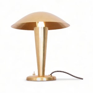 Art Deco Table Lamp Reading Desk Lamp Light Bauhaus 30&#39;s Germany DECO UNO Modern Vintage Brass Mushroom Lamp Light Bedroom Hall Bar Pub